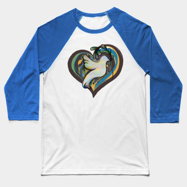 Peace Dove Baseball T-Shirt by bubbsnugg